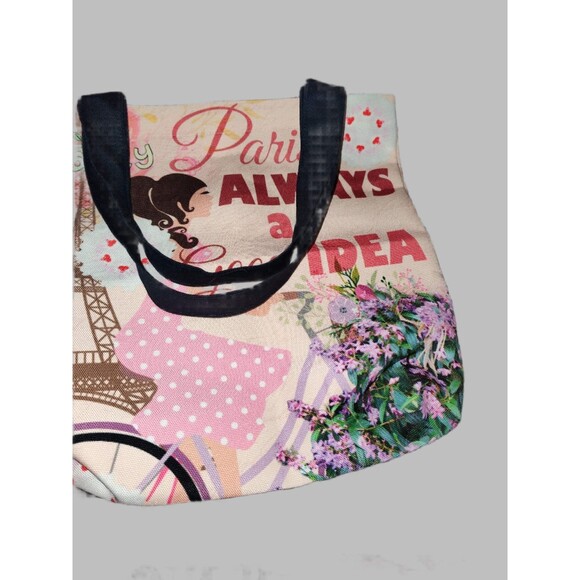 Paris Always a Good Idea Pink Tote Bag - Picture 5 of 7